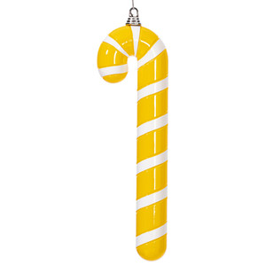 Vickerman MT251878W - 18 inch Yellow Enamel Candy Candy Cane Christmas Ornament