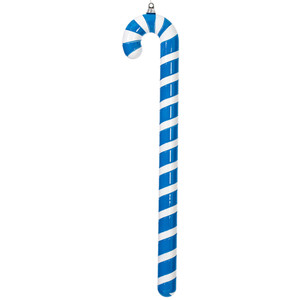 Vickerman MT252202W - 36 inch Blue Enamel Candy Cane Christmas Ornament