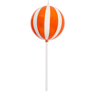 Vickerman MT252428W - 23.6 inch Orange Enamel Lollipop Christmas Ornament