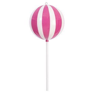 Vickerman MT252459W - 23.6 inch Hot Pink Enamel Lollipop Christmas Ornament 