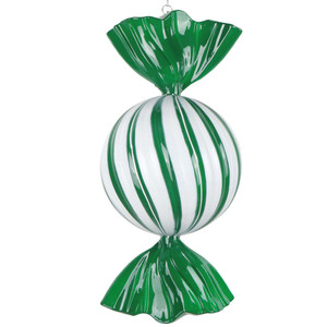 Vickerman MT252604W - 13 inch Green Enamel Candy Christmas Ornament