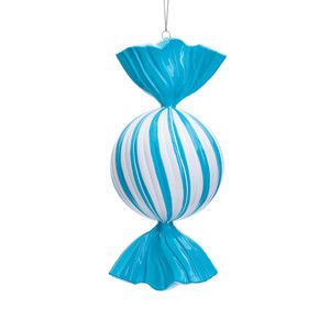 Vickerman MT252652W - 13 inch Light Blue Enamel Candy Christmas Ornament