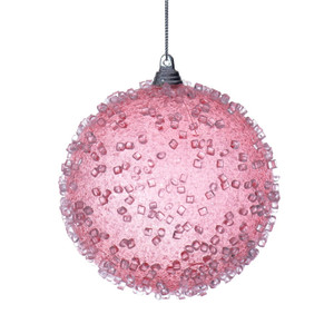 Vickerman MT253679W - 4 inch Pink Ball Christmas Ornament - 3 Pack