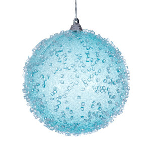 Vickerman MT253832W - 4.75 inch Baby Blue Ball Christmas Ornament - 3 Pack 