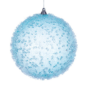 Vickerman MT254032W - 6 inch Baby Blue Ball Christmas Ornament - 2 Pack