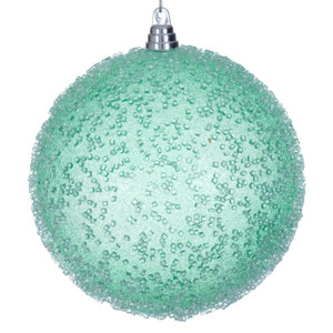 Vickerman MT254244W - 8 inch Seafoam Ball Christmas Ornament