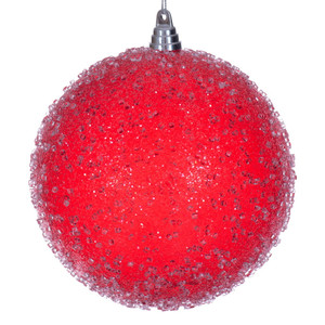 Vickerman MT254303W - 10 inch Red Ball Christmas Ornament