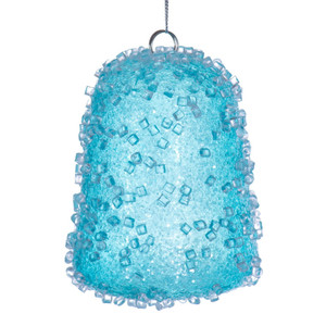 Vickerman MT254432W - 3.5 inch Baby Blue Gum Drop Christmas Ornament - 3 Pack