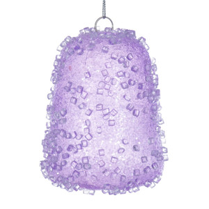 Vickerman MT254486W - 3.5 inch Lavender Gum Drop Christmas Ornament - 3 Pack