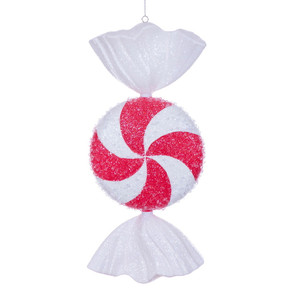 Vickerman MT255203W - 18 inch Red Candy Christmas Ornament