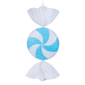 Vickerman MT255232W - 18 inch Baby Blue Candy Christmas Ornament