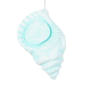 Vickerman MT256044W - 10 inch Seafoam Glitter Conch Shell Christmas Ornament