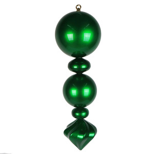 Vickerman MT257404UV - 24 inch Green Candy Finial Outdoor Christmas Ornament