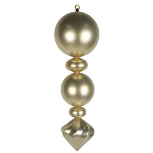 Vickerman MT257438UV - 24 inch Champagne Candy Finial Outdoor Christmas Ornament 