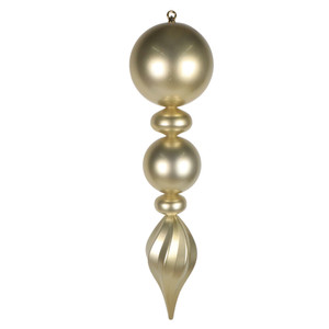 Vickerman MT257638UV - 30 inch Champagne Candy Finial Outdoor Christmas Ornament