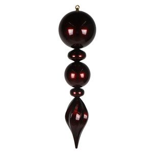 Vickerman MT257665UV - 30 inch Burgundy Candy Finial Outdoor Christmas Ornament