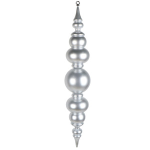 Vickerman MT258007UV - 34 inch Silver Candy Finial Outdoor Christmas Ornament
