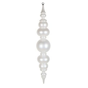 Vickerman MT258011UV - 34 inch White Candy Finial Outdoor Christmas Ornament