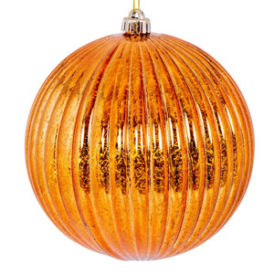 Vickerman N162288D - 4 inch Copper Mercury Ball Christmas Ornament - 6 Pack