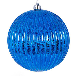 Vickerman N162402D - 6 inch Blue Mercury Ball Christmas Ornament - 4 Pack