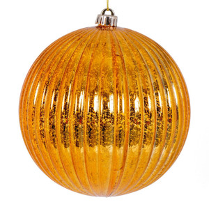 Vickerman N162430D - 6 inch Antique Gold Mercury Ball Christmas Ornament