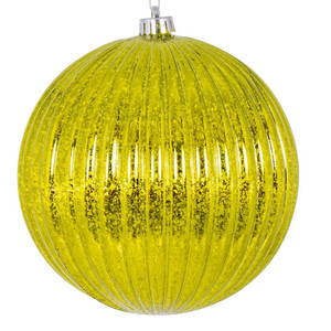Vickerman N162473D - 6 inch Lime Mercury Ball Christmas Ornament - 4 Pack