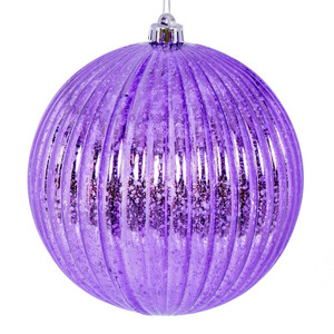 Vickerman N162486D - 6 inch Lavender Mercury Ball Christmas Ornament - 4 Pack