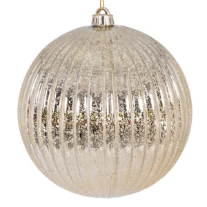 Vickerman N162538D - 8 inch Champagne Mercury Ball Christmas Ornament