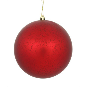 Vickerman N176403D - 8 inch Red Matte Mercury Ball Christmas Ornament 