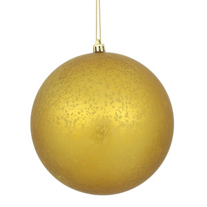 Vickerman N176408D - 8 inch Gold Matte Mercury Ball Christmas Ornament