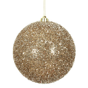 Vickerman N178238D - 6 inch Champagne Ball Christmas Ornament - 2 Pack 