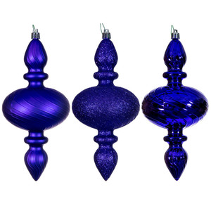 Vickerman N230566D - 8.2 inch Purple Assorted Finial Christmas Ornament