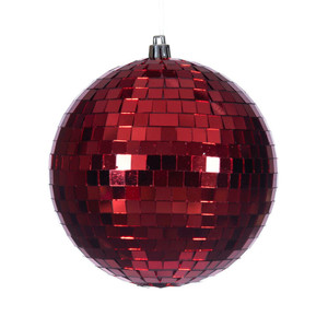 Vickerman N233203D - 4.75 inch Red Ball Christmas Ornament - 4 Pack 