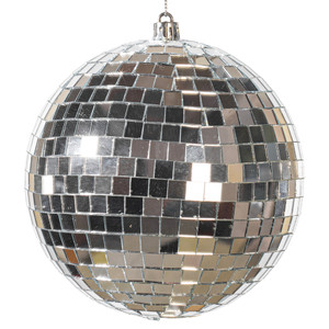 Vickerman N233207D - 4.75 inch Silver Ball Christmas Ornament - 4 Pack 