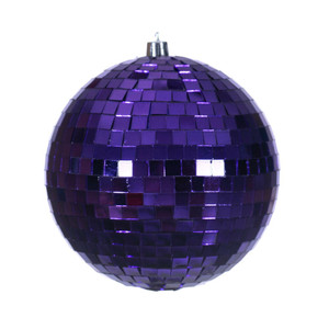 Vickerman N233266D - 4.75 inch Purple Ball Christmas Ornament - 4 Pack