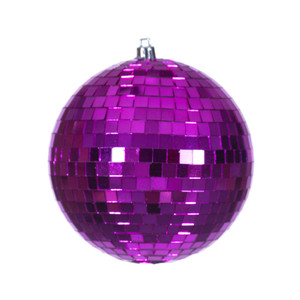 Vickerman N233270D - 4.75 inch Fuchsia Ball Christmas Ornament - 4 Pack