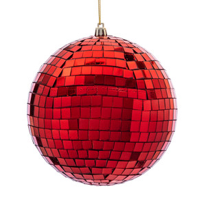 Vickerman N233303D - 6 inch Red Ball Christmas Ornament - 4 Pack 