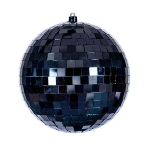 Vickerman N233317D - 6 inch Black Ball Christmas Ornament - 4 Pack 