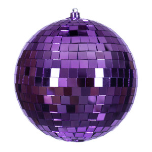 Vickerman N233366D - 6 inch Purple Ball Christmas Ornament - 4 Pack 