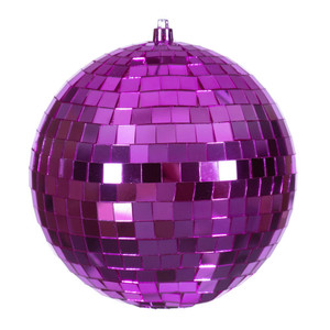 Vickerman N233370D - 6 inch Fuchsia Ball Christmas Ornament - 4 Pack