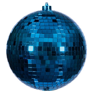 Vickerman N233402D - 8 inch Blue Ball Christmas Ornament