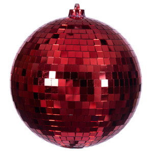 Vickerman N233403D - 8 inch Red Ball Christmas Ornament 