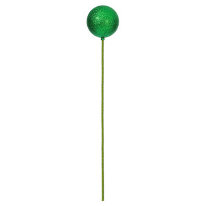 Vickerman N234304G - 3 inch Green Glitter Ball Christmas Ornament - 12 Pack
