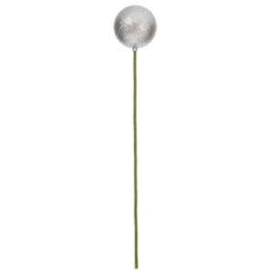 Vickerman N234307G - 3 inch Silver Glitter Ball Christmas Ornament - 12 Pack