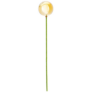 Vickerman N234308SV - 3 inch Gold Shiny Ball on 18 inch Stick Christmas Ornament - 12 Pack 