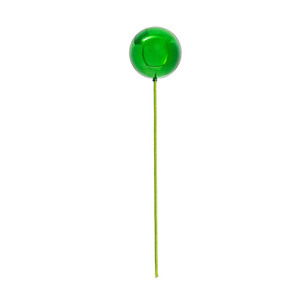 Vickerman N234404SV - 4 inch Green Shiny Ball on 18 inch Stick Christmas Ornament - 6 Pack