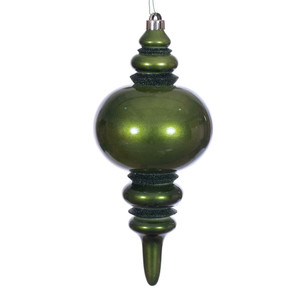 Vickerman N241334DCV - 13 inch Juniper Candy Glitter Finial Outdoor Christmas Ornament 