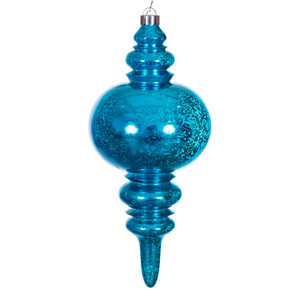 Vickerman N241512D - 13 inch Turquoise Mercury Finial Christmas Ornament