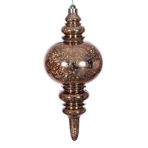 Vickerman N241576D - 13 inch Mocha Mercury Finial Christmas Ornament