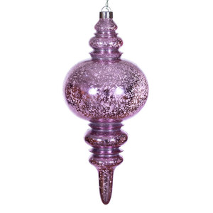 Vickerman N241579D - 13 inch Pink Mercury Finial Christmas Ornament
